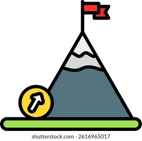 Boulder Line Filled Vector Icon Design