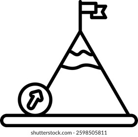Boulder Line Vector Icon Design