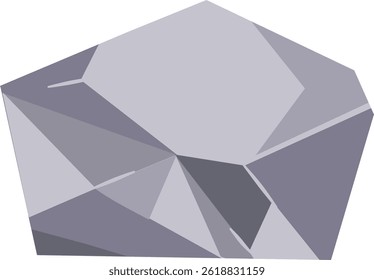 Ilustración vectorial de Rock de roca. Piedra natural. Aislado sobre fondo blanco.