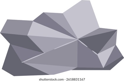 Ilustración vectorial de Rock de roca. Piedra natural. Aislado sobre fondo blanco.