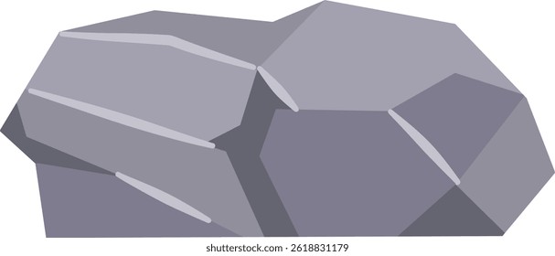 Ilustración vectorial de Rock de roca. Piedra natural. Aislado sobre fondo blanco.