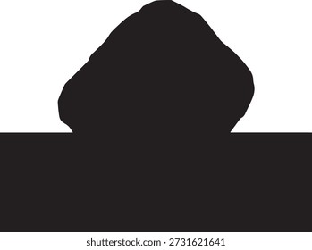 Boulder Silhouette Symbol auf Plattform