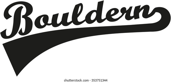 Bouldern german word