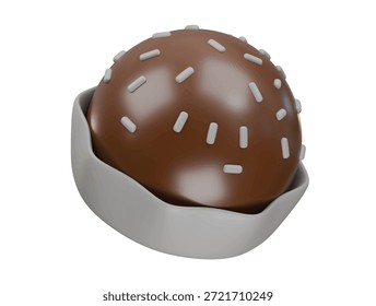 renderização de ilustração 3d do ícone boule