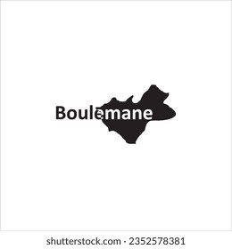 Boulemane Morocco map and black lettering design on white background