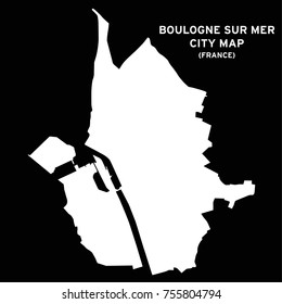 Boulogne Sur Mer, France city map vector