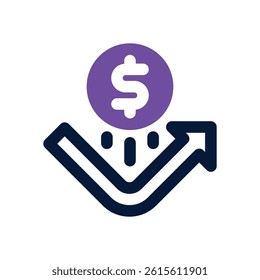 bounce back dual tone icon. Sleek and modern vector icon for websites, mobile apps, marketing materials, and corporate design. Fully scalable and ready to use.