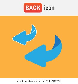 bounce back. Flip over or turn vector icon