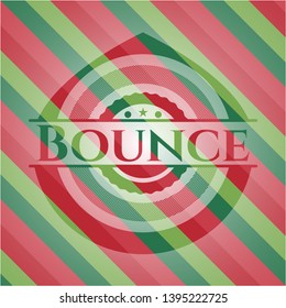 Bounce christmas colors style emblem. Vector Illustration. Detailed.