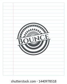 Bounce draw (pencil strokes). Vector Illustration. Detailed.