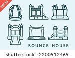 bounce house design vector flat modern isolated illustration
