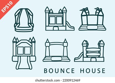 Bounce House Design Vector Flat Modern Isolated Illustration