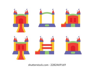 bounce house design vector flat modern isolated illustration