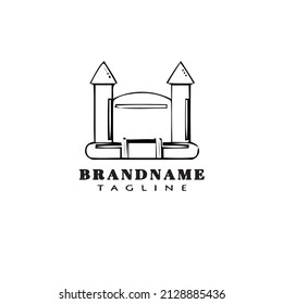 bounce house logo cartoon icon design template black modern isolated vector