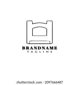 logotipo de casa de rebote lindo icono plantilla de diseño negro gráfico vectorial aislado