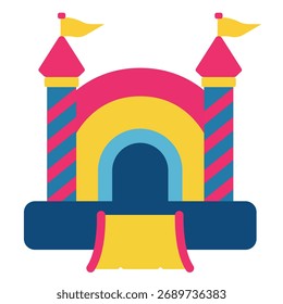 bounce house logo icon design vector modern isolated illustration