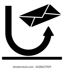 Ícone de repercussão representado pelo símbolo de repercussão estilo Preenchido com preto.