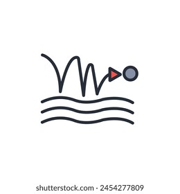 icono de rebote. Vector.Trazo editable.signo de estilo lineal para utilizar Diseño web,logotipo.Ilustración de símbolo.