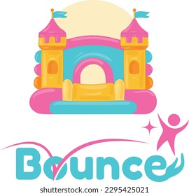 Bounce kids logo in vector