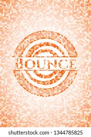Bounce orange mosaic emblem