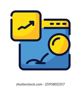 Bounce Rate With Filled Line Style Icon Vector