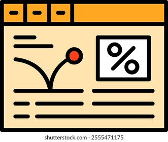 Bounce rate Filled Style Icon Design