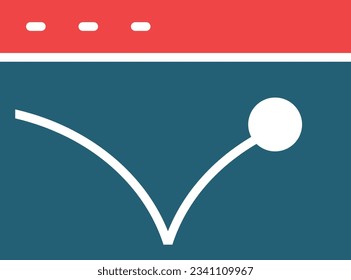 Bounce Rate Glyph Two Color Icon For Personal And Commercial Use.
