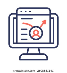 Bounce Rate Icon Element for Design