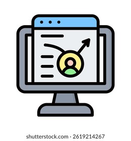 Bounce Rate Icon Element for Design