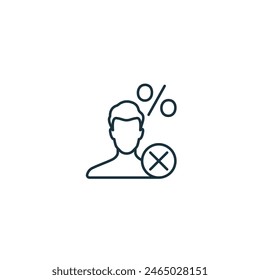 Bounce Rate icon. Monochrome simple User Behavior icon for templates, web design and infographics