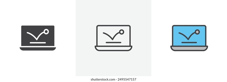 Bounce rate icon symbol collection on white background.