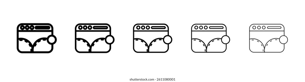 bounce rate icon Symbol mark in Outline style