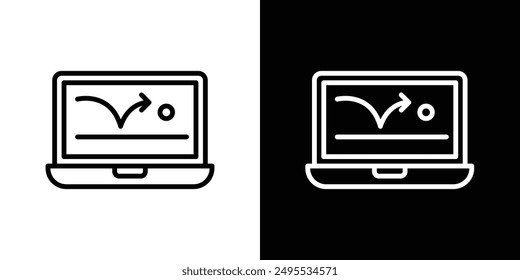 Icono de línea de tasa de rebote conjunto de Ilustraciones vectoriales.