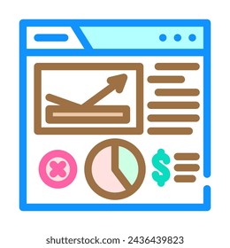 bounce rate seo color icon vector. bounce rate seo sign. isolated symbol illustration