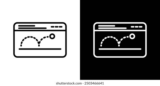 Bounce rate thin line vector icon set.