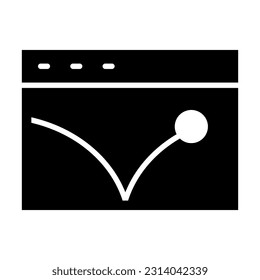 Bounce Rate Vector Glyph Icon For Personal And Commercial Use.
