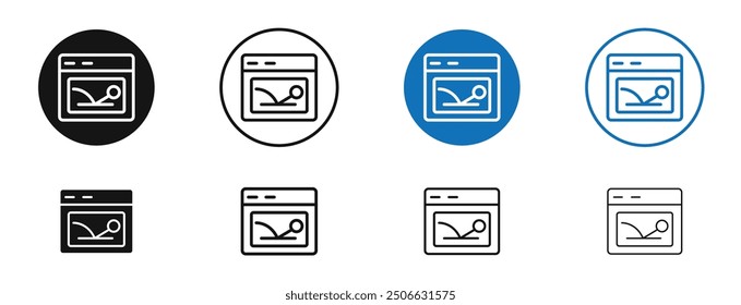 Bounce rate vector icon in black and blue colors