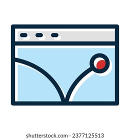 Bounce Rate Vector Thick Line Filled Dark Colors Icons For Personal And Commercial Use.
