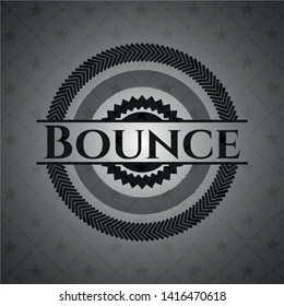 Bounce realistic black emblem. Vector Illustration. Detailed.