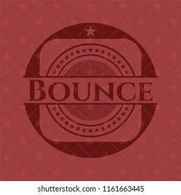 Bounce realistic red emblem