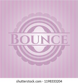 Bounce retro pink emblem