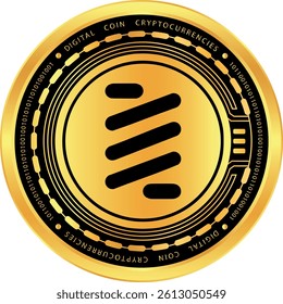 bounce token-auction cryptocurrency drawings on abstract background. 3d illustrations.