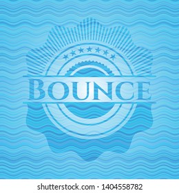Bounce water wave badge. Vector Illustration. Detailed.