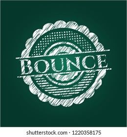 Bounce written on a chalkboard