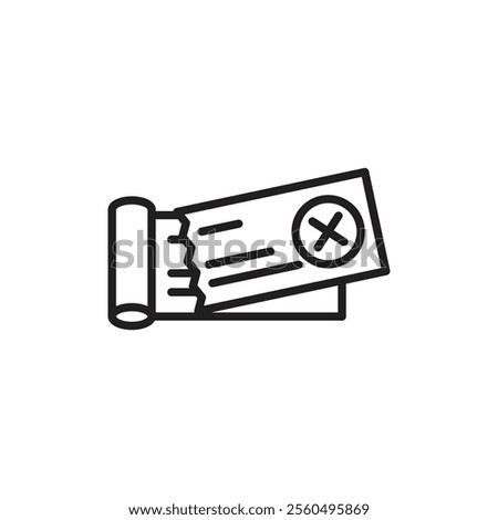 Bounced check Icon Black and white logo