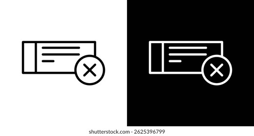 Golpe rebotado del concepto del icono del cheque en el fondo blanco