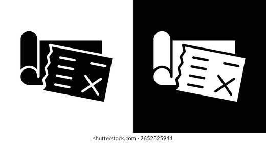 Bounced check icon symbol collection. Flat vector stock illustration.