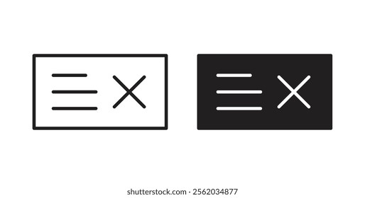 Bounced check icons in flat and line style set.