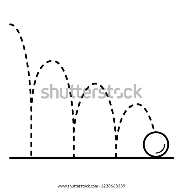 Bouncing Ball Timing Spacing Vector Flat Stock Vector (Royalty Free ...