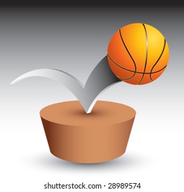 bouncing basketball